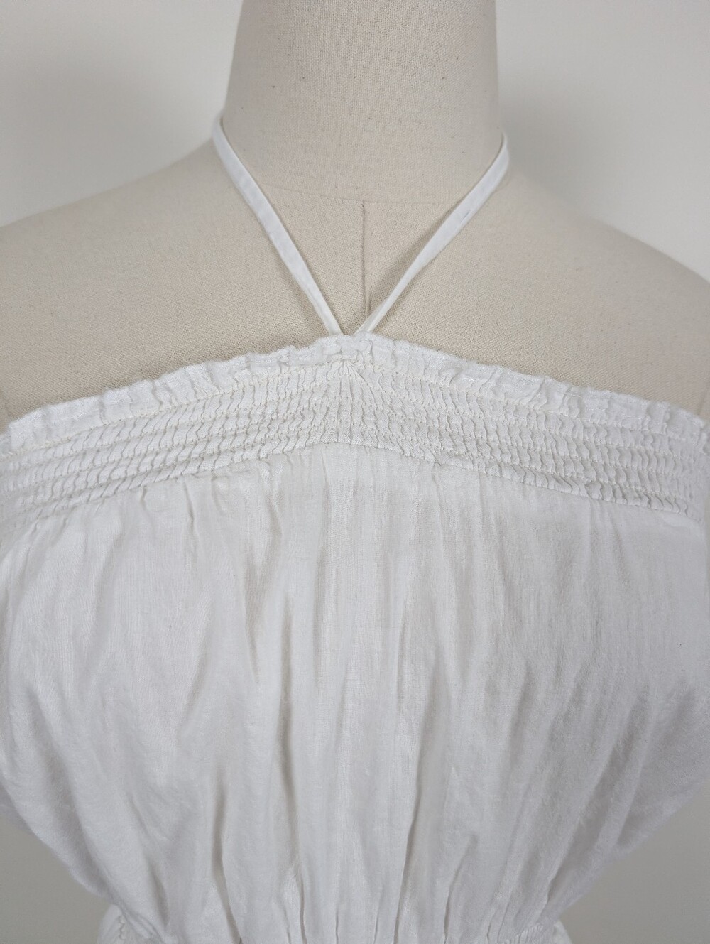 Y2K White Mini Dress Size Small Boho - Picture 6 of 9